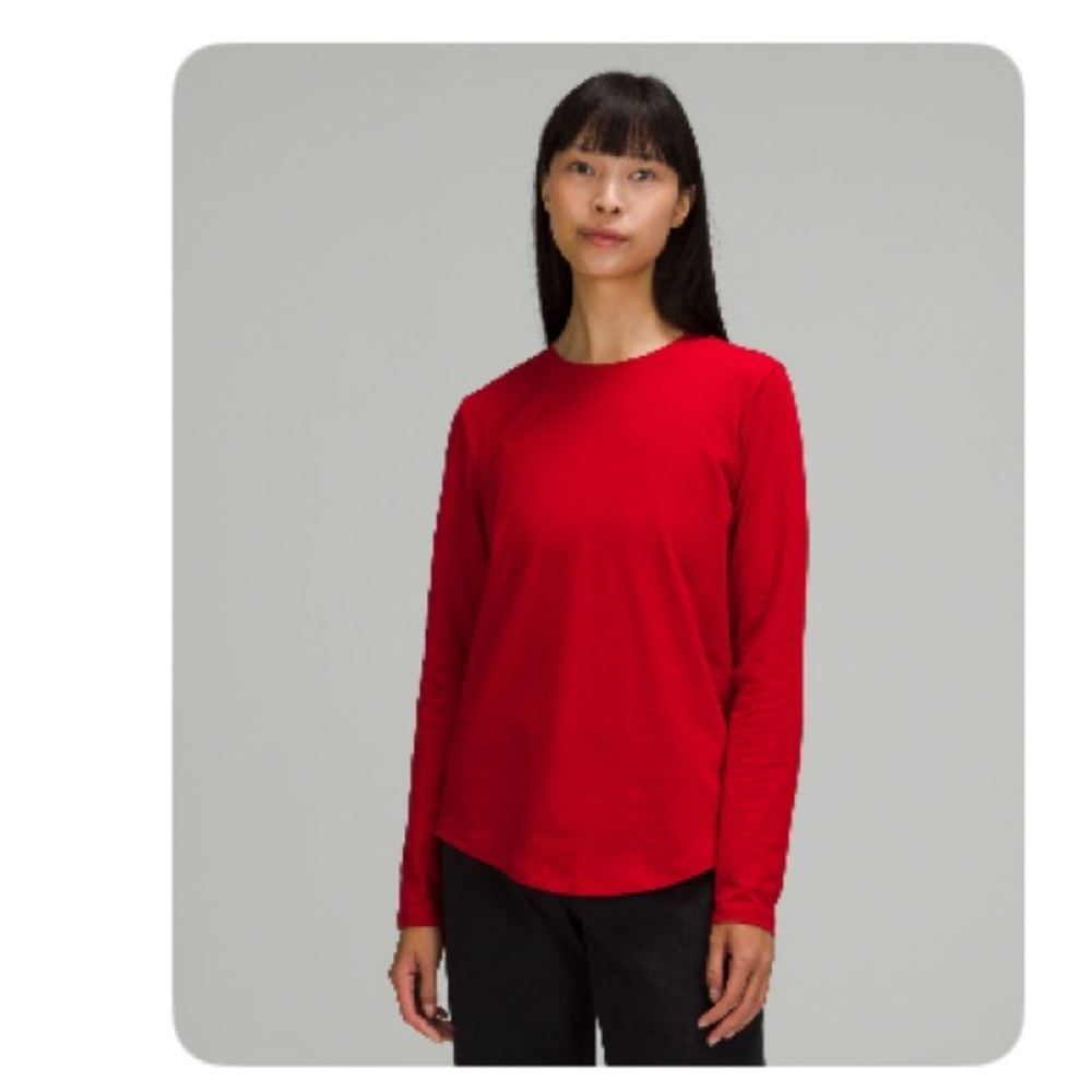 Love Long-Sleeve shirt, Dark Red